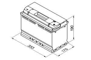 Batteri Varta AGM 12V 95Ah, 850CCA - 3