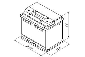 Batteri Bosch 12V 63Ah, 610CCA - 4