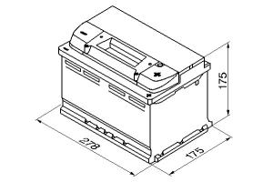 Batteri 12V 70Ah 640CCA Banner - 2