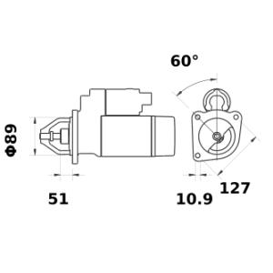 Startmotor 12V 3.1kW - 3