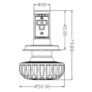 H4 LED Gen3 2200/3000Lm Hel/halv - 4