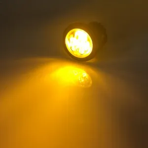 LED Blixtljus 3LED ECE R65 rund infälld Gul - 4