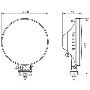 LED 60W 7" med Angel Eye Driving - 3