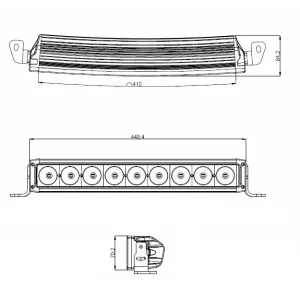 LED Lightbar Curved Prime 18" 90W Combo R10 - 4