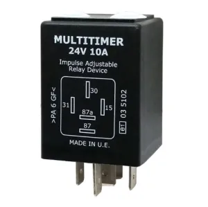 Relä multitimer för tidsfördröjning, 24V 10A - 1