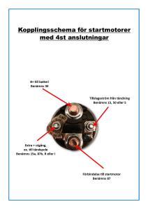 Kopplingsschema startmotor med 4 anslutningar - 1