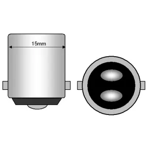 BA15d 48LED diod Vit - 2