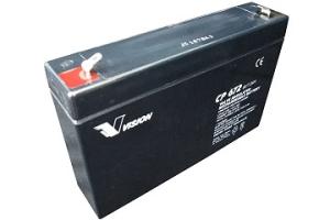 Batteri AGM 6V 7,2Ah Vision - 1
