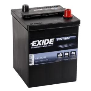 Batteri Exide 6V 80Ah, 600CCA Plast - 1
