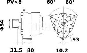 Generator 24V 140A, original Mahle - 3