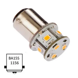 LED Ba15S 1.0W varmvit - 1
