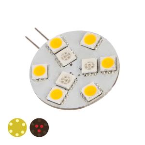 LED G4 dubbla färger, 0.6/1.4W, röd/varmvit, dimbar, stift sida - 1