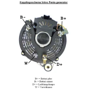 Generator 12V 80A med originalregulator - 3