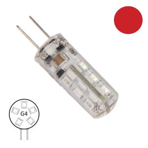 LED G4 OMNI 1.5W/40Lm/Röd, stift bak - 1