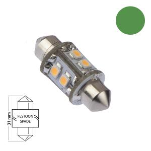 LED Spollampa Navigation 31mm 0.8W grön - 1