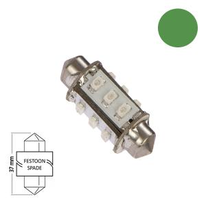 LED Spollampa Navigation 37mm 1.0W grön - 1