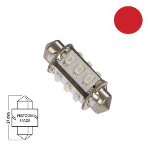 LED Spollampa Navigation 37mm 1.0W  röd - 1