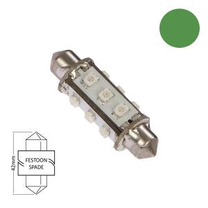 LED Spollampa Navigation 42mm 1.0W  grön - 1