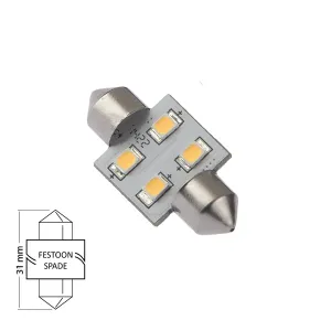 LED Spollampa 31mm 0.7W varmvit - 1
