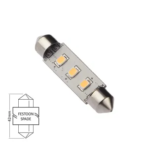 LED Spollampa 42mm 0.5W varmvit - 1