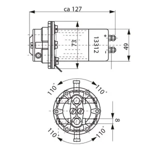 Bränslepump universal 12V sugpump - 2