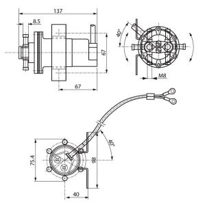 Bränslepump universal 12V sugpump - 2