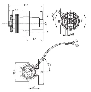 Bränslepump universal 12V sugpump - 2
