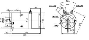 Elmotor 24V 2.0kW - 1