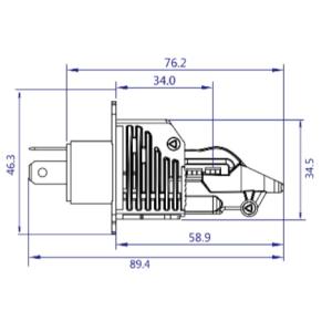 H4 LED WX 5800Lm Hel-halvljus - 7