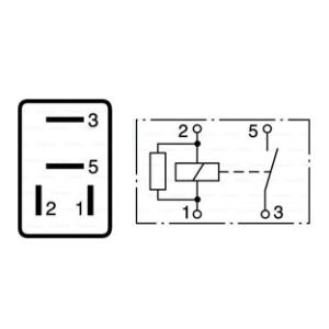 Microrelä 12V/30A med diod - 2