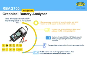 Batteritestare RBAG700, 12V med skrivare - 6