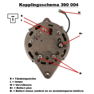 Generator 14V 80A (2-polig) - 4