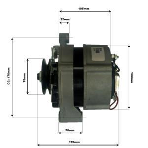 Generator 12V 120A (2-polig) - 3