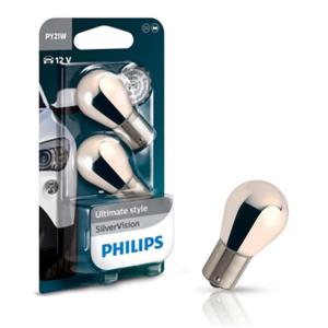 Glödlampa 12V PY21W BAU15s Chrome Philips - 1