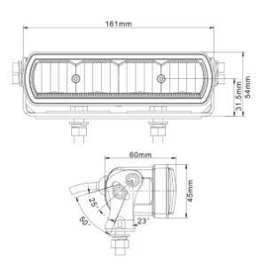 LED Slim Reflector Bars Mini 2x20W R112 - 2