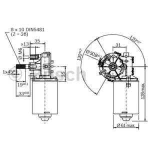 Torkarmotor Bosch 24V - 2