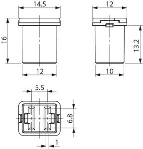 Säkring Low Profile Slow Blow 40A Grön - 1