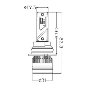 HB1-9004 LED F3 10000Lm Hel/halvljus - 2