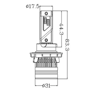 H13 LED F3 10000Lm DRL-halvljus-helljus - 3