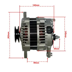 Generatorkit 14V 125A med Balmar MC614 regulator - 5