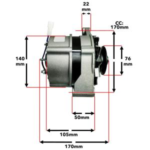 Generator 12V 120A (2-polig) - 8