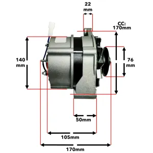 Generator 12V 120A (2-polig) - 8
