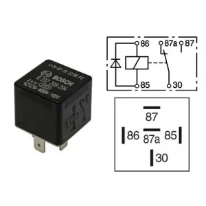 Minirelä växlande 24V 10/20A med diod - 2