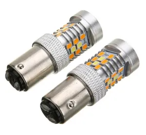 BA15d 31LED Dual Vit Gul - 1