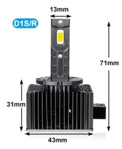 Ledlampa D1S 15000LM 6000K - 1