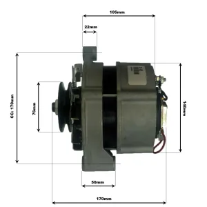 Generator 12V 115A (2-polig), original Mahle - 4