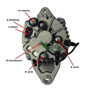 Generator 12V 60A 2 polig, original Hitachi - 3