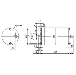 Elmotor 12V 0.8kW - 2
