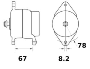 Generator 12V 55A, original Mahle - 3