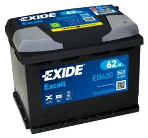 Batteri 12V 62Ah 540CCA Exide - 1